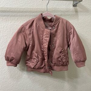 Zara Mauve Baby Bomber Jacket 9-12 months